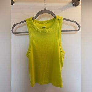 Anthropologie Maeve Neon Yellow Tank Top